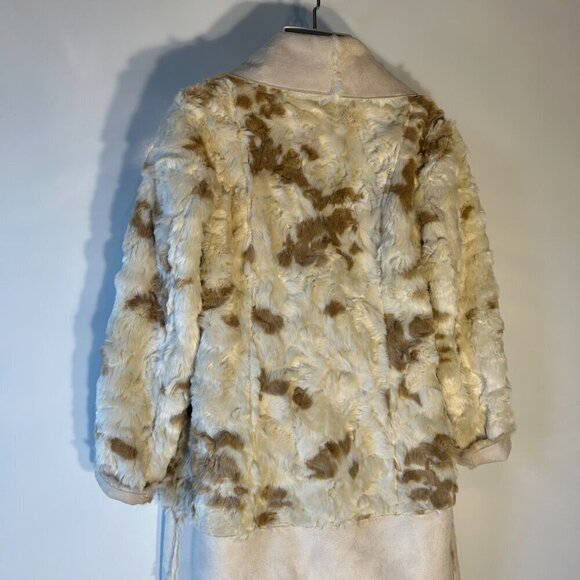 Adrienne Landau SZ M Reversible Fur & Suede Kimono Style Coat Chic Luxury Unique - Picture 8 of 15
